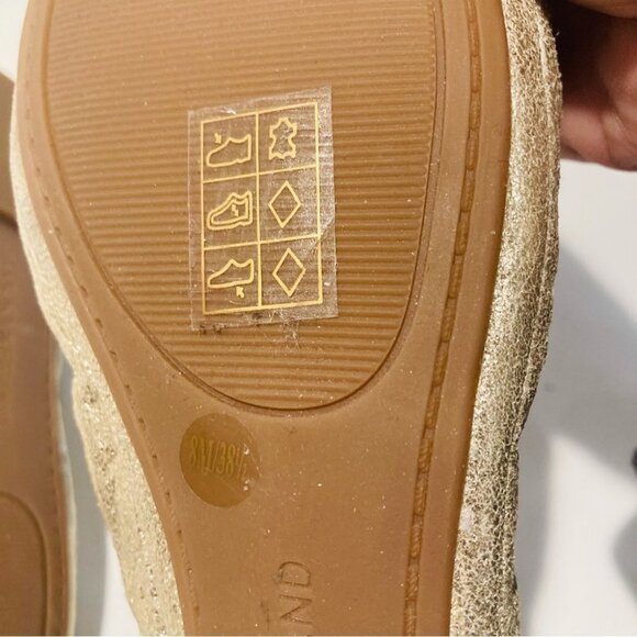 LUCKY BRAND Sz 8 Gold Ballet Elasticized Sides for Comfort Fit Slip On Flats NWT - Picture 7 of 11